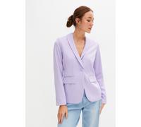 Jackenblazer BONPRIX, Damen, Gr. 48, hellviolett, Obermaterial: 95% Polyester, 5% Elasthan. Futter: 100% Polyester, schmal, Blazer Jackenblazer, eleganter Look, schmale Passform, aus Polyester und Ela