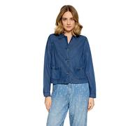 Jackenblazer CARTOON "Damen mit aufgesetzten Taschen", Damen, Gr. 38, blau, Obermaterial: 61% Lyocell, 39% Baumwolle, gerade normal, Blazer (73697723-38) blau