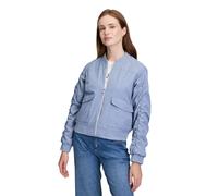 Jackenblazer CARTOON "Damen mit Raffung", Damen, Gr. 34, blau (stonewash), Obermaterial: 62% Polyamid, 38% Polyester; Futter: 100% Polyester, gerade normal, Blazer, Raffung (78199228-34) stonewash