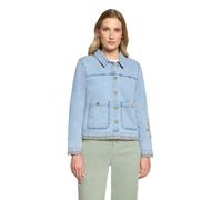 Jackenblazer CARTOON "Damen mit Stickerei", Damen, Gr. 42, light blau denim, Obermaterial: 100% Baumwolle, gerade normal, Blazer (84715925-42) light blau denim