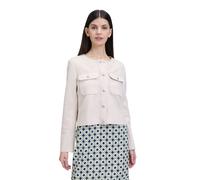 Jackenblazer CARTOON "Damen mit Taschen", Damen, Gr. 42, beige, Obermaterial: 90% Polyester, 10% Elasthan, gerade normal, Rundhals, Blazer, Taschen (53214053-42) beige
