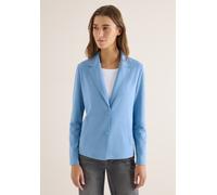 Jackenblazer CECIL, Damen, Gr. XL (44), blau (cloud blau), Jersey, 66% Viskose, 30% Polyester, 4% Elasthan, unifarben, regular fit normal, V-Ausschnitt, Bündchen, Blazer, im Basic-Style (62042609-XL)