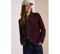 Jackenblazer CECIL, Damen, Gr. XL (44), braun (berry rot), Cord, Obermaterial: 67% Baumwolle, 28% Polyester, 5% Elasthan, unifarben, tailliert hüftbedeckend, tiefer V-Ausschnitt, abgesteppte Kante, Bl