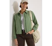 Jackenblazer CECIL, Damen, Gr. XL (44), deep matcha grün, Web, Obermaterial: 58% Baumwolle, 42% Nylon. Futter: 100% Polyester, unifarben, normal hüftbedeckend, Rundhals, Bündchen, Blazer, Blouson mit