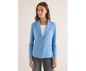 Jackenblazer CECIL, Damen, Gr. XS (36), cloud blau, Jersey, 66% Viskose, 30% Polyester, 4% Elasthan, unifarben, regular fit normal, V-Ausschnitt, Bündchen, Blazer, im Basic-Style (62042609-XS) cloud b
