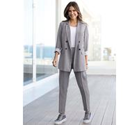 Jackenblazer CLASSIC BASICS "Blazer", Damen, Gr. 42, steingrau, meliert, 100% Polyester, Blazer (51145719-42) steingrau, meliert