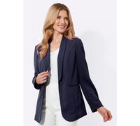 Jackenblazer CLASSIC BASICS "Blazer", Damen, Gr. 54, blau (marine), 95% Polyester, 5% Elasthan, Blazer (27388151-54) marine
