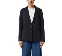 Jackenblazer COMMA, Damen, Gr. 40, navy, Web, Obermaterial: 97% Polyester, 3% Elasthan, unifarben, oversize Po-bedeckend, tiefer V-Ausschnitt, Blazer, Oversize-Blazer (30396915-40) navy