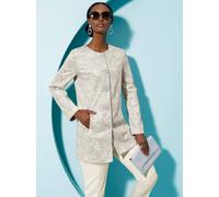 Jackenblazer CREATION L "Gehrock", Herren, Gr. 42, hellgrau, champagner, bedruckt, 90% Polyester, 10% Elasthan, Blazer (79491145-42) hellgrau, champagner, bedruckt