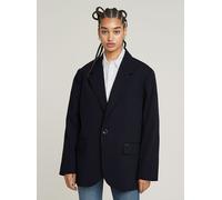Jackenblazer G-STAR "Big Boyfriend Oversized Blazer", Damen, Gr. XS, schwarz (salute), Obermaterial: 75% Polyester, 14% Lyocell, 8% Wolle, 3% Elasthan, Blazer (22773538-XS) salute