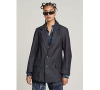 Jackenblazer G-STAR "Oversized Blazer", Damen, Gr. L, schwarz (raw denim), Obermaterial: 100% Baumwolle, Blazer (70149643-L) raw denim