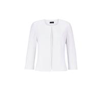 Jackenblazer GOLDNER "Eleganter Jersey-Kurzblazer", Damen, Gr. 50, weiß, Obermaterial: 95% Polyester PES. 5% Elasthan EL., Modisch, Gerade, Blazer, leicht strukturierte, bequeme Jerseyware (19841948-5