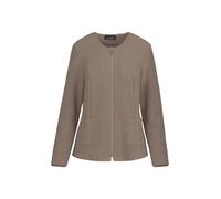 Jackenblazer GOLDNER "Jacke im Bouclé-Look", Damen, Gr. 38, beige (camel, gemustert), Modern, sehr figurbetont, Rundhals, Gerade, Blazer, Passformnähte im Vorder und Rückteil (42595954-38) camel, gemu