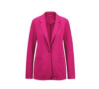 Jackenblazer GOLDNER "Kurzgröße Damenblazer mit Reverskragen und Paspeltaschen", Damen, Gr. 20, grün (pink), Obermaterial: 48% Polyamid PA. 40% Viskose CV. 12% Elasthan EL., Gerade, Blazer, mit formge