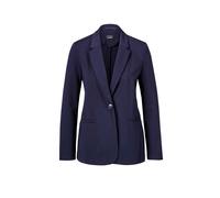 Jackenblazer GOLDNER "Kurzgröße Damenblazer mit Reverskragen und Paspeltaschen", Damen, Gr. 21, grün (marine), Obermaterial: 48% Polyamid PA. 40% Viskose CV. 12% Elasthan EL., Gerade, Blazer, mit form