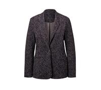 Jackenblazer GOLDNER "Kurzgröße Hüftlanger Businessblazer, Multicolor", Damen, Gr. 20, blau (marine, gemustert), Obermaterial: 63% Viskose CV. 31% Polyacryl PAN. 3% Elasthan EL. 3% Polyamid PA., Gerad