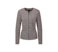 Jackenblazer GOLDNER "Kurzgröße Jerseyblazer mit Glanzakzenten", Damen, Gr. 22, bunt (bunt, gemustert), Obermaterial: 48% Baumwolle CO. 39% Polyester PES. 12% Polyacryl PAN. 1% metallisierte Fasern MT