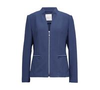 Jackenblazer GOLDNER "Kurzgröße Trageangenehmer Struktur-Jerseyblazer", Damen, Gr. 22, grün (blauviolett), Obermaterial: 98% Polyester PES. 2% Elasthan EL., Tubular, Blazer, Hübsche Kragenlösung (2901