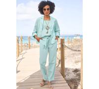 Jackenblazer HEINE "Blazer", Damen, Gr. 38, grün (kalkmint), 70% Lyocell, 30% Leinen, Blazer (65594535-38) kalkmint