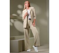 Jackenblazer HEINE "Blazer", Damen, Gr. 50, beige (beige, meliert), 94% Polyester, 6% Elasthan, Blazer (77778630-50) beige, meliert