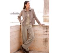 Jackenblazer HEINE "Blazerjacke", Damen, Gr. 50, braun (schoko, sand, kariert), 90% Polyester, 10% Wolle, Blazer (67968761-50) schoko, sand, kariert