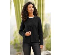Jackenblazer HEINE "Strickblazer", Damen, Gr. 50, schwarz, 50% Baumwolle, 50% Polyacryl, Blazer (30835924-50) schwarz