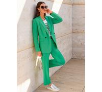 Jackenblazer INSPIRATIONEN "Blazer", Damen, Gr. 36, grün (grasgrün), 63% Polyester, 33% Viskose, 4% Elasthan, Blazer (18387767-36) grasgrün