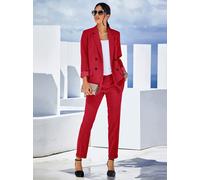 Jackenblazer INSPIRATIONEN "Blazer", Damen, Gr. 42, rot, 63% Polyester, 33% Viskose, 4% Elasthan, Blazer (26290209-42) rot