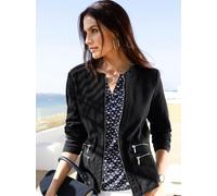 Jackenblazer INSPIRATIONEN "Blazer", Damen, Gr. 44, schwarz, 98% Baumwolle, 2% Elasthan, Blazer (30792323-44) schwarz