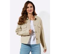 Jackenblazer INSPIRATIONEN "Blazer", Damen, Gr. 54, beige (sand), 63% Polyester, 33% Viskose, 4% Elasthan, Blazer (26204162-54) sand