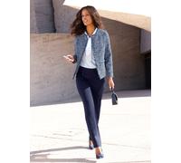 Jackenblazer LADY "Bou lazer", Damen, Gr. 38, blau (marine, eisblau, meliert), 60% Polyester, 40% Baumwolle, Blazer (79266857-38) marine, eisblau, meliert