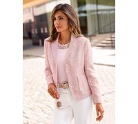 Jackenblazer LADY "Bou lazer", Damen, Gr. 44, rosa (hellrosé, gemustert), 100% Polyester, Blazer (46324028-44) hellrosé, gemustert