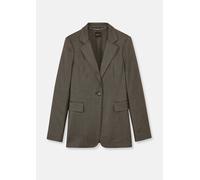 Jackenblazer MADELEINE "Blazer Blazer mit Fischgrat-Dessin", Damen, Gr. 38, grün (taupe, schwarz), Obermaterial: 70% Polyester PES. 28% Viskose CV. 2% Elasthan EL., Modern, Blazer (21816644-38) taupe,