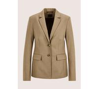 Jackenblazer MADELEINE "Blazer Eleganter Einreiher im Minimal-Design", Damen, Gr. 40, schwarz (caramel, schwarz), Obermaterial: 63% Polyester PES. 34% Viskose CV. 3% Elasthan EL., Blazer (57401041-40)