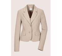 Jackenblazer MADELEINE "Blazer Eleganter Einreiher mit Reverskragen", Damen, Gr. 48, beige (cappuccino), Obermaterial: 55% Polyester PES. 43% Baumwolle CO. 2% Elasthan EL., Modern, normal, Blazer, Str