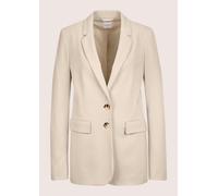 Jackenblazer MADELEINE "Blazer Floraler Jersey-Blazer in langer Form", Damen, Gr. 38, grau (kiesel), Obermaterial: 65% Viskose CV. 30% Polyamid PA. 5% Elasthan EL., Modern, normal, Blazer (14869818-38