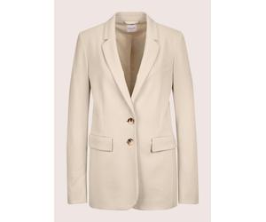 Jackenblazer MADELEINE "Blazer Floraler Jersey-Blazer in langer Form", Damen, Gr. 40, grau (kiesel), Obermaterial: 65% Viskose CV. 30% Polyamid PA. 5% Elasthan EL., Modern, normal, Blazer (14869818-40