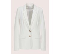 Jackenblazer MADELEINE "Blazer Floraler Jersey-Blazer in langer Form", Damen, Gr. 40, weiß, Obermaterial: 65% Viskose CV. 30% Polyamid PA. 5% Elasthan EL., Modern, normal, Blazer (92522500-40) weiß