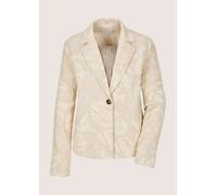 Jackenblazer MADELEINE "Blazer Kurzblazer mit edler Stickerei", Damen, Gr. 46, beige (beige, perlweiß), Obermaterial: 70% Baumwolle CO. 30% Leinen LI., Modern, gerade, Blazer, edel bestickt (70980956-