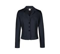 Jackenblazer MADELEINE "Blazer Kurzer Jerseyblazer mit Reverskragen", Damen, Gr. 48, blau (marine), Obermaterial: 78% Baumwolle CO. 18% Polyamid PA. 4% Elasthan EL., Modern, normal, Blazer (38251224-4