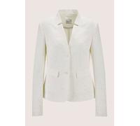 Jackenblazer MADELEINE "Blazer Strukturierter Kurzblazer mit Stretch", Damen, Gr. 42, weiß, Obermaterial: 81% Polyester PES. 15% Viskose CV. 4% Elasthan EL., Modern, normal, V-Ausschnitt, Blazer (2462