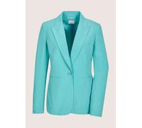 Jackenblazer MADELEINE "Blazer Zeitloser Sommerblazer mit Revers", Damen, Gr. 42, blau (aqua), Obermaterial: 70% Lyocell CLY. 30% Leinen LI., Modern, gerade, Blazer, Langes Revers (59594713-42) aqua