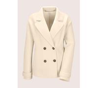 Jackenblazer MADELEINE "Wollblazer Stillvoller Zweireiher aus Schurwolle", Damen, Gr. 36, weiß (wollweiß), Obermaterial: 100% Schurwolle WV., Modern, Blazer, Zweireiher aus gekochter Wolle (91828235-3