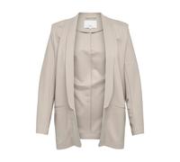 Jackenblazer ONLY CARMAKOMA "CARPOPTRASH-ELLY LIFE L/S BLAZER TLR", Damen, Gr. 44, pure cashmere, Web, Obermaterial: 63% Viskose, 32% Nylon, 5% Elasthan, unifarben, regular fit normal, Blazer (7326562