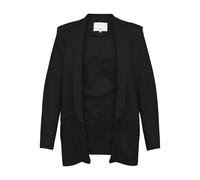 Jackenblazer ONLY CARMAKOMA "CARPOPTRASH-ELLY LIFE L/S BLAZER TLR", Damen, Gr. 46, schwarz, Web, Obermaterial: 63% Viskose, 32% Nylon, 5% Elasthan, unifarben, regular fit normal, Blazer (91019007-46) 