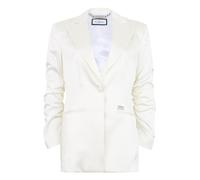 Jackenblazer PHILIPP PLEIN "Blazer", Damen, Gr. M, weiß (01of, sanftes weiß), Stoff: 4% Elasthan, 96% Polyester. Futter: 100% Polyester, Blazer (91548839-M) 01of, sanftes weiß