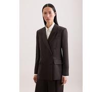 Jackenblazer SEIDENSTICKER, Damen, Gr. 42, braun, 70% Viskose, 30% Leinen, unifarben, Blazer (19885643-42) braun