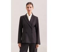 Jackenblazer SEIDENSTICKER, Damen, Gr. 42, schwarz, 52% Wolle, 44% Polyester, 4% Elastan, unifarben, Blazer (37951519-42) schwarz