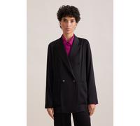 Jackenblazer SEIDENSTICKER, Damen, Gr. 42, schwarz, 98% Viskose, 2% Elastan, unifarben, Blazer (82050204-42) schwarz