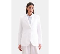 Jackenblazer SEIDENSTICKER, Damen, Gr. 42, weiß, 100% Leinen, unifarben, Blazer (89930142-42) weiß